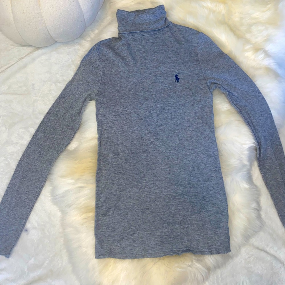 Ralph Lauren Grey Turtle Neck Soft Top